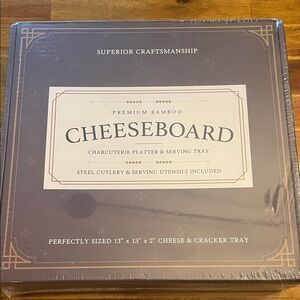 Smirly Bamboo Cheeseboard with Utensils